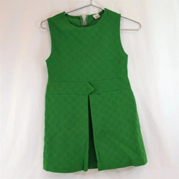 Vintage Girl's Green  A-Line Dress 1960s - Picture 1 of 10